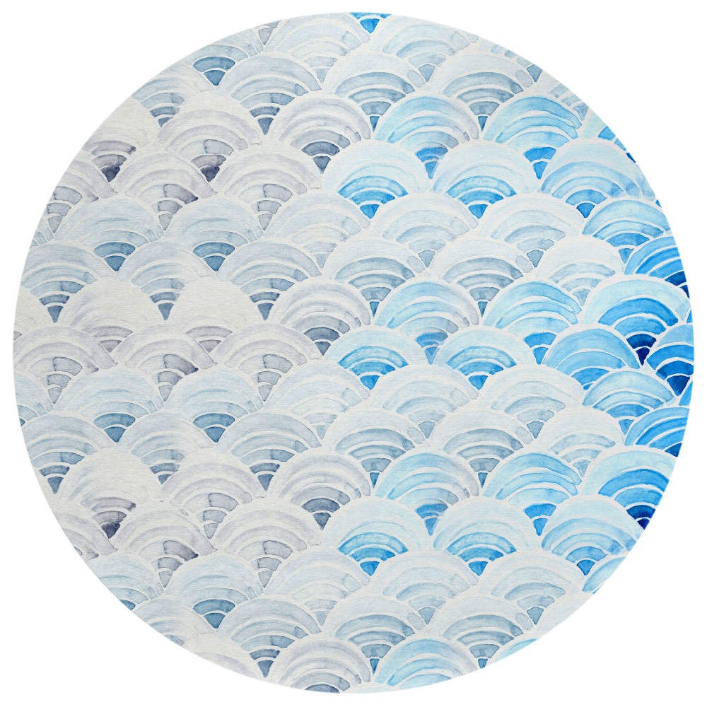 Indoor/Outdoor Seabreeze SZ5 Poolside Washable 8' x 8' Round Rug