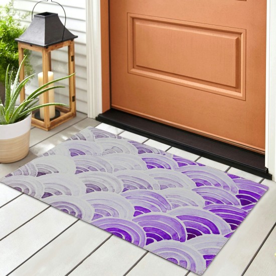 Indoor/Outdoor Seabreeze SZ5 Violet Washable 1'8" x 2'6" Rug