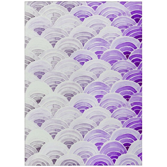 Indoor/Outdoor Seabreeze SZ5 Violet Washable 8' x 8' Round Rug