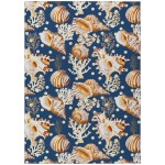 Indoor/Outdoor Seabreeze SZ6 Navy Washable 5' x 7'6" Rug