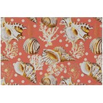 Indoor/Outdoor Seabreeze SZ6 Salmon Washable 1'8" x 2'6" Rug