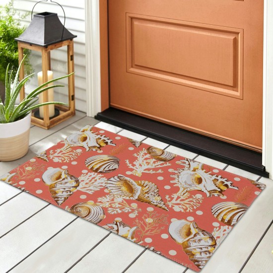 Indoor/Outdoor Seabreeze SZ6 Salmon Washable 1'8" x 2'6" Rug