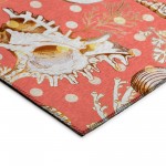 Indoor/Outdoor Seabreeze SZ6 Salmon Washable 2'3" x 7'6" Runner Rug