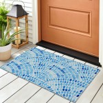 Indoor/Outdoor Seabreeze SZ7 Indigo Washable 1'8" x 2'6" Rug