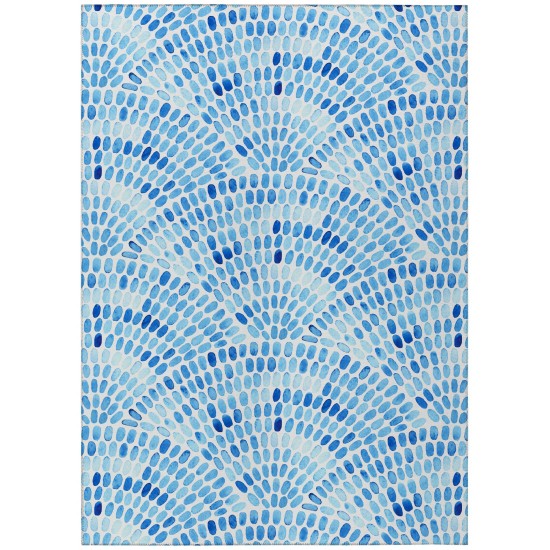 Indoor/Outdoor Seabreeze SZ7 Indigo Washable 10' x 14' Rug