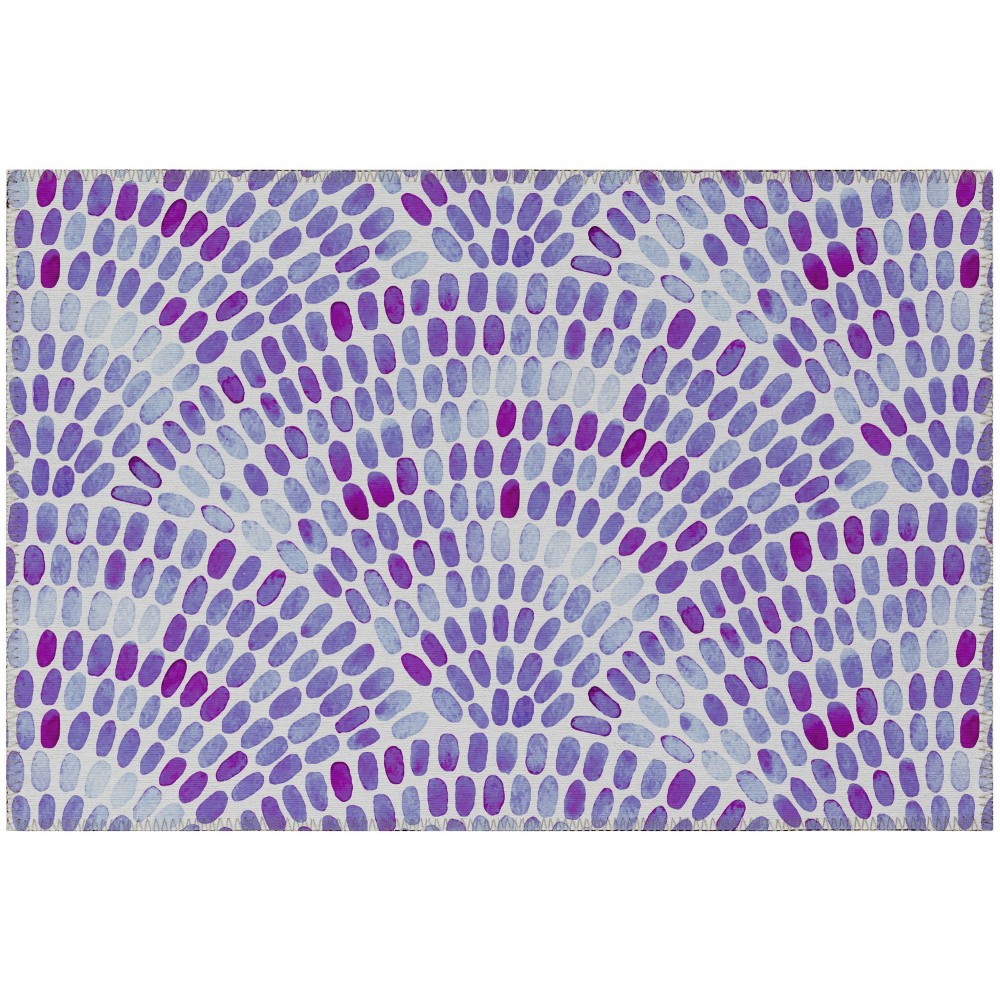 Indoor/Outdoor Seabreeze SZ7 Lavender Washable 1'8" x 2'6" Rug