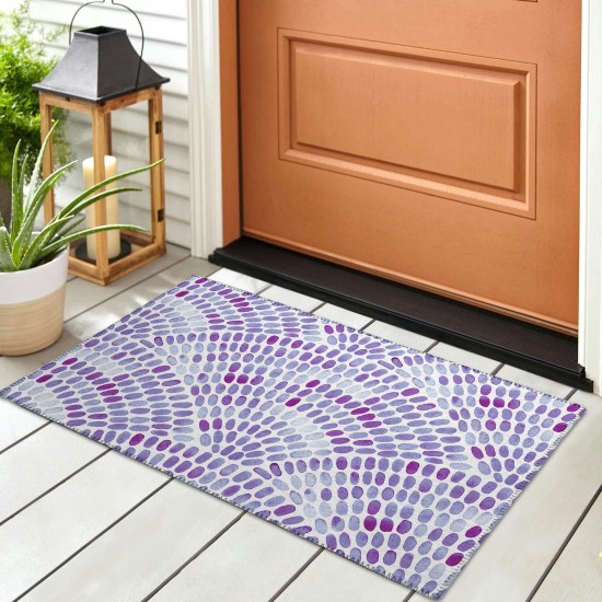 Indoor/Outdoor Seabreeze SZ7 Lavender Washable 1'8" x 2'6" Rug