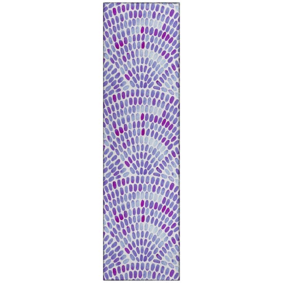 Indoor/Outdoor Seabreeze SZ7 Lavender Washable 2'3" x 7'6" Runner Rug