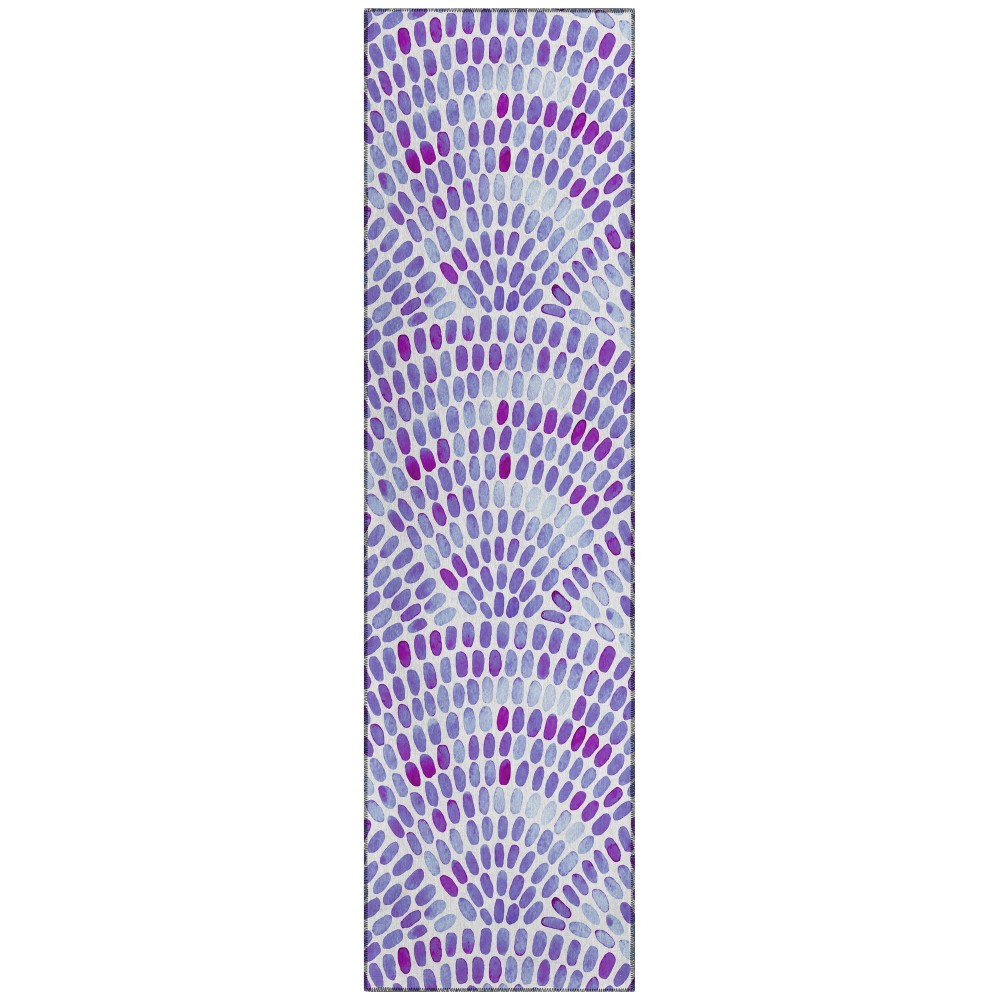Indoor/Outdoor Seabreeze SZ7 Lavender Washable 2'3" x 7'6" Runner Rug