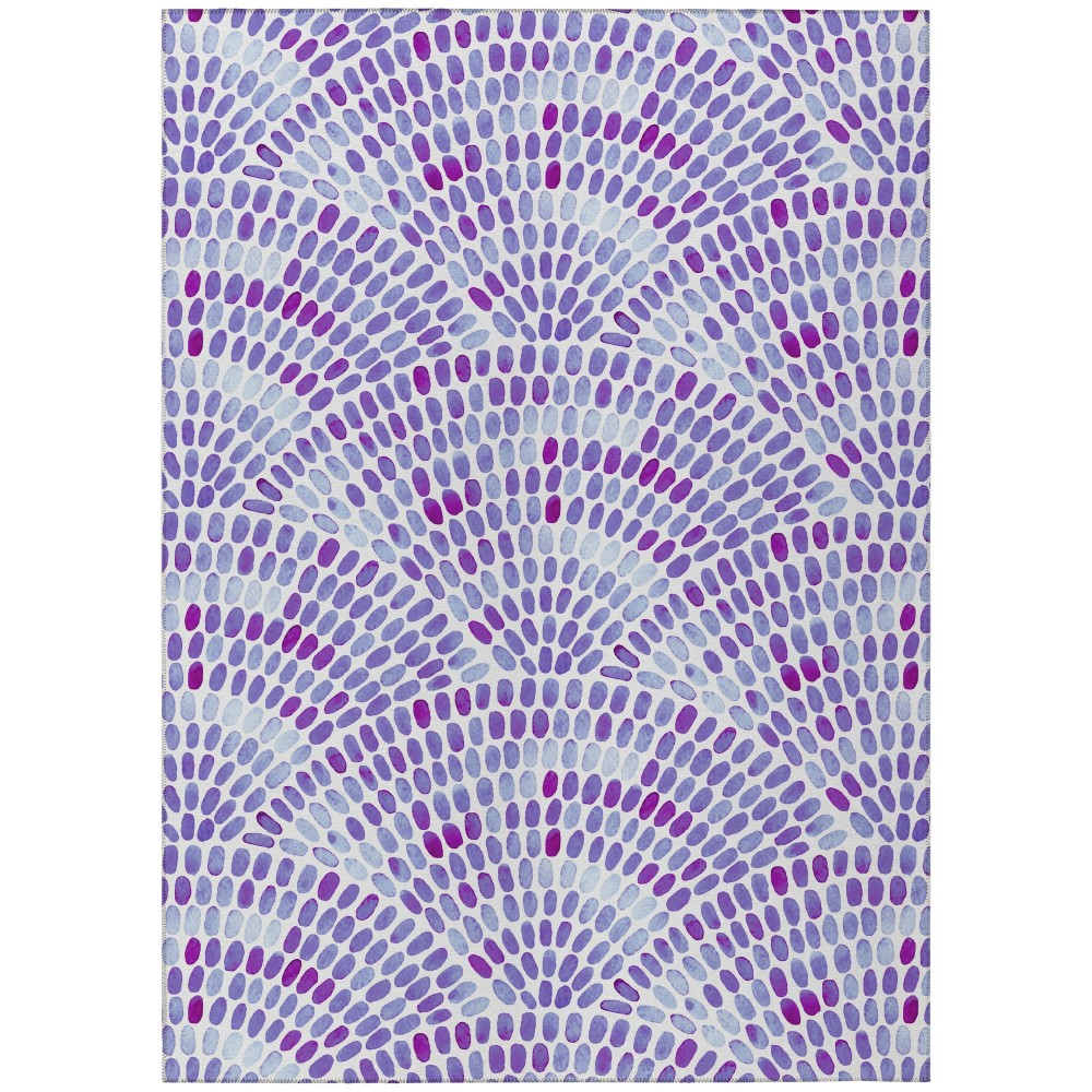 Indoor/Outdoor Seabreeze SZ7 Lavender Washable 3' x 5' Rug