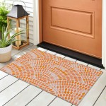 Indoor/Outdoor Seabreeze SZ7 Salmon Washable 1'8" x 2'6" Rug