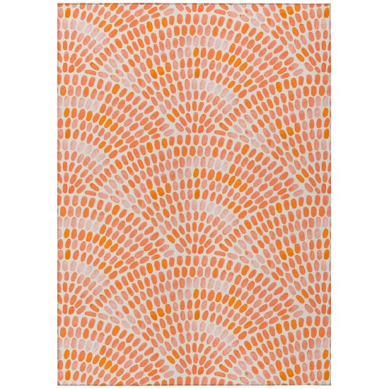 Indoor/Outdoor Seabreeze SZ7 Salmon Washable 10' x 14' Rug