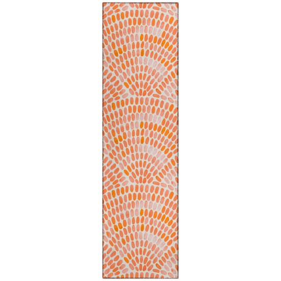 Indoor/Outdoor Seabreeze SZ7 Salmon Washable 2'3" x 7'6" Runner Rug