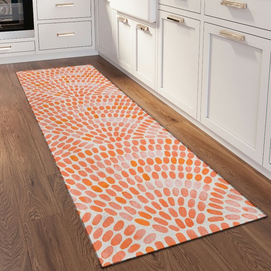 Indoor/Outdoor Seabreeze SZ7 Salmon Washable 2'3" x 7'6" Runner Rug