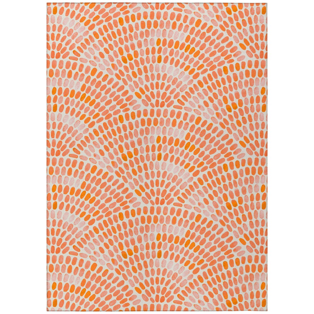 Indoor/Outdoor Seabreeze SZ7 Salmon Washable 8' x 10' Rug