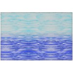 Indoor/Outdoor Seabreeze SZ8 Navy Washable 1'8" x 2'6" Rug