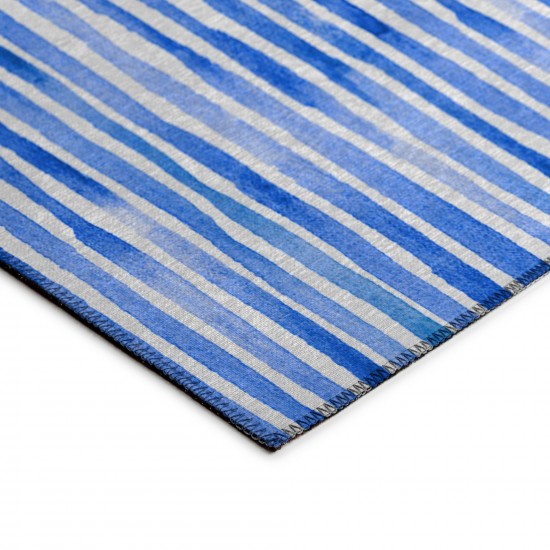 Indoor/Outdoor Seabreeze SZ8 Navy Washable 10' x 14' Rug