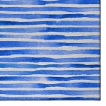 Indoor/Outdoor Seabreeze SZ8 Navy Washable 2'3" x 7'6" Runner Rug