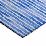 Indoor/Outdoor Seabreeze SZ8 Navy Washable 2'3" x 7'6" Runner Rug