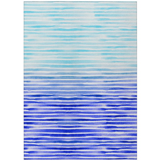 Indoor/Outdoor Seabreeze SZ8 Navy Washable 3' x 5' Rug