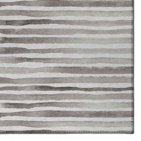 Indoor/Outdoor Seabreeze SZ8 Pewter Washable 1'8" x 2'6" Rug
