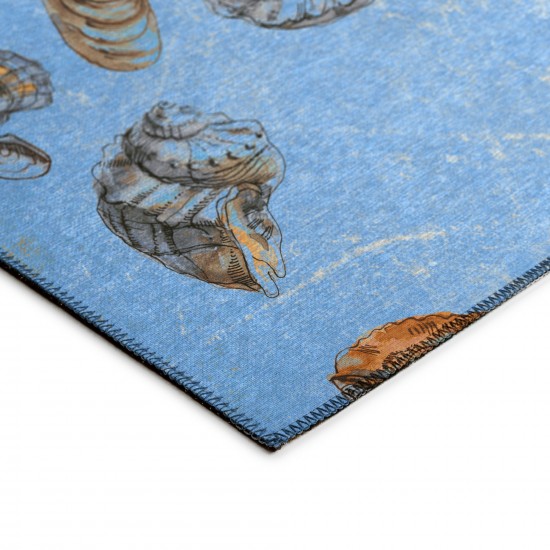 Indoor/Outdoor Seabreeze SZ9 Denim Washable 10' x 14' Rug