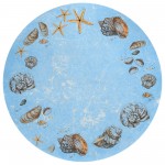 Indoor/Outdoor Seabreeze SZ9 Denim Washable 8' x 8' Round Rug