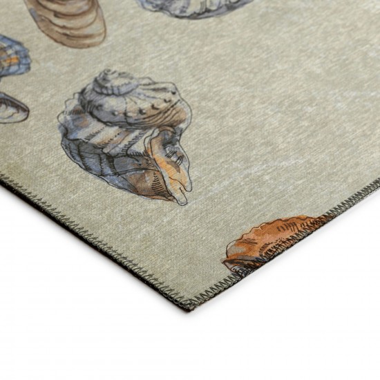 Indoor/Outdoor Seabreeze SZ9 Ivory Washable 2'3" x 7'6" Runner Rug