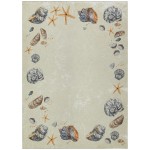 Indoor/Outdoor Seabreeze SZ9 Ivory Washable 5' x 7'6" Rug