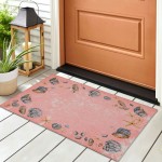 Indoor/Outdoor Seabreeze SZ9 Salmon Washable 1'8" x 2'6" Rug