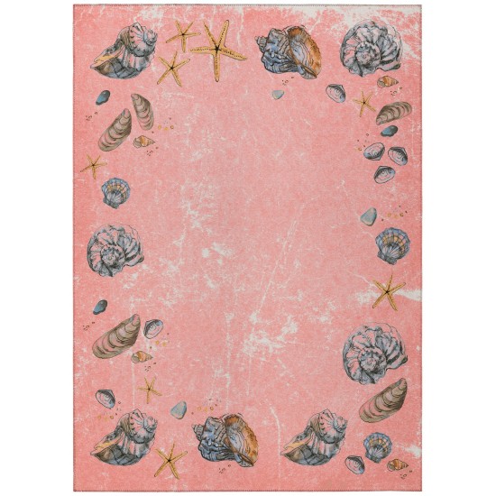 Indoor/Outdoor Seabreeze SZ9 Salmon Washable 10' x 14' Rug