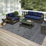 Indoor/Outdoor Sedona SN1 Midnight Washable 10' x 14' Rug