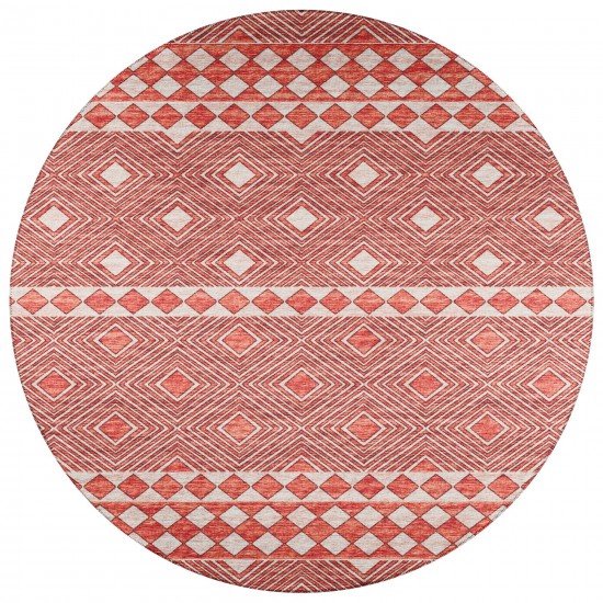 Indoor/Outdoor Sedona SN1 Paprika Washable 10' x 10' Round Rug