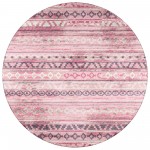 Indoor/Outdoor Sedona SN10 Blush Washable 4' x 4' Round Rug