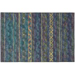 Indoor/Outdoor Sedona SN10 Ink Washable 1'8" x 2'6" Rug