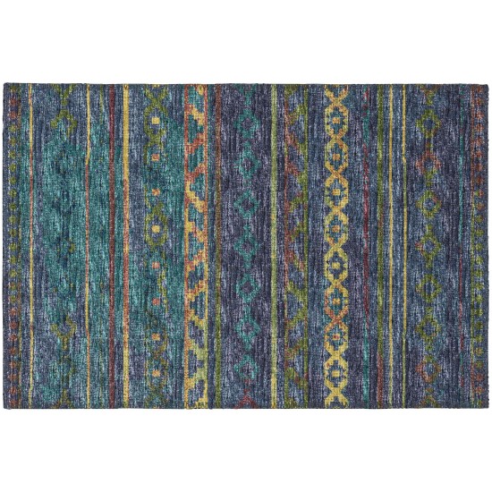 Indoor/Outdoor Sedona SN10 Ink Washable 1'8" x 2'6" Rug