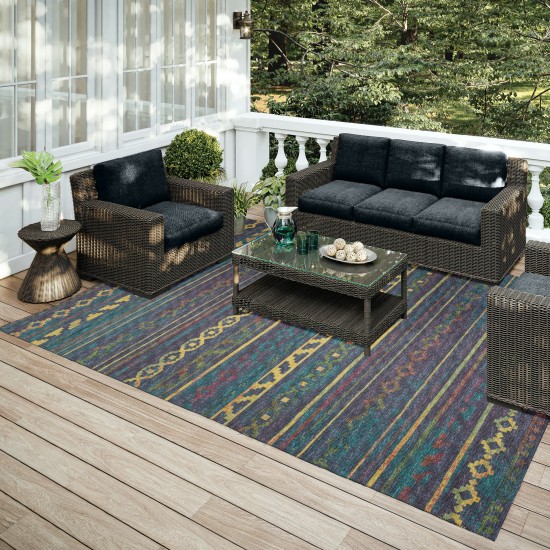 Indoor/Outdoor Sedona SN10 Ink Washable 10' x 14' Rug