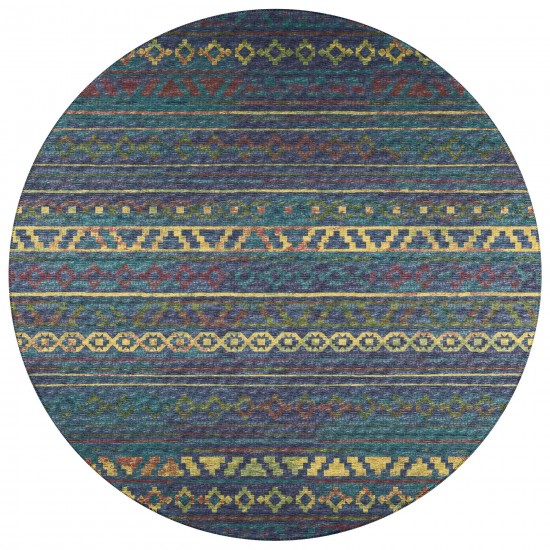 Indoor/Outdoor Sedona SN10 Ink Washable 10' x 10' Round Rug