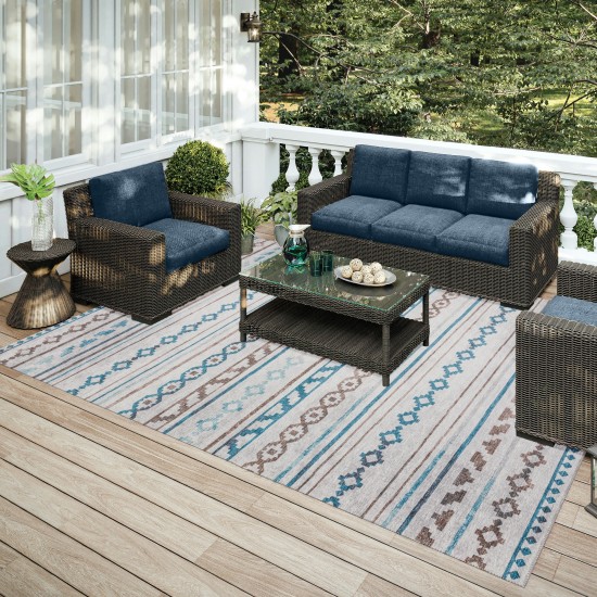 Indoor/Outdoor Sedona SN10 Tin Washable 10' x 14' Rug