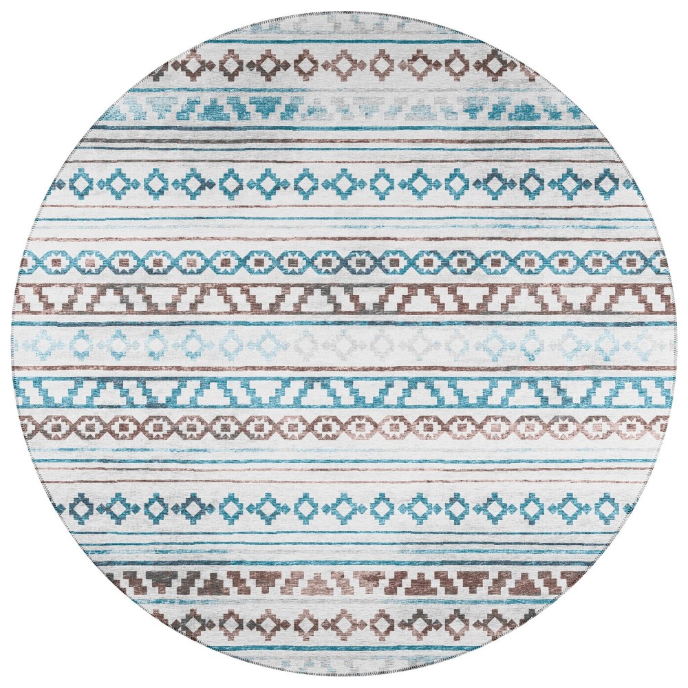 Indoor/Outdoor Sedona SN10 Tin Washable 8' x 8' Round Rug