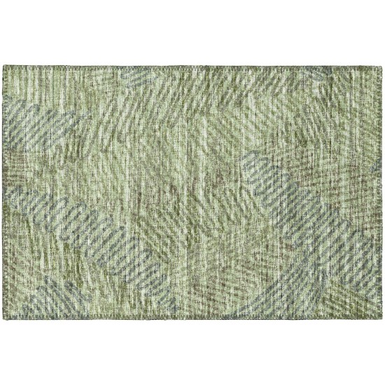 Indoor/Outdoor Sedona SN11 Moss Washable 1'8" x 2'6" Rug