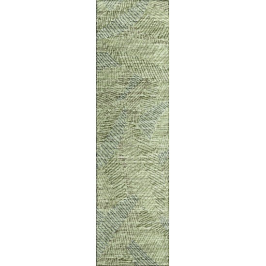 Indoor/Outdoor Sedona SN11 Moss Washable 2'3" x 7'6" Runner Rug