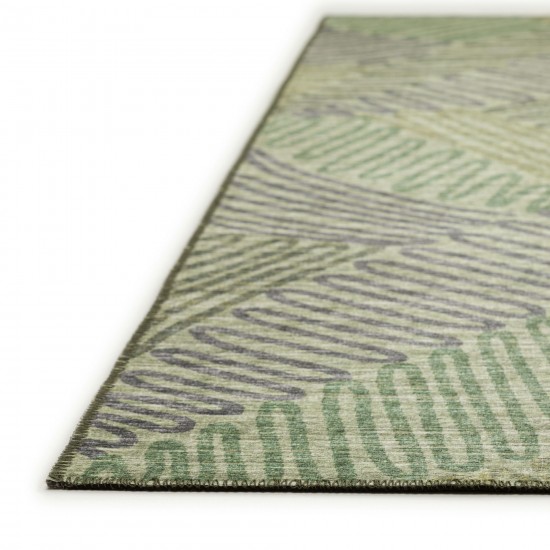 Indoor/Outdoor Sedona SN11 Moss Washable 6' x 6' Round Rug