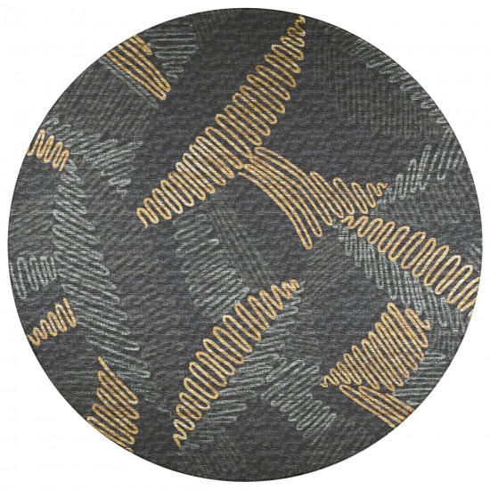 Indoor/Outdoor Sedona SN11 Shadow Washable 4' x 4' Round Rug