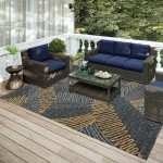 Indoor/Outdoor Sedona SN11 Shadow Washable 5' x 7'6" Rug