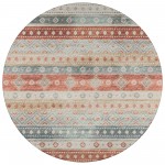 Indoor/Outdoor Sedona SN12 Canyon Washable 4\' x 4\' Round Rug