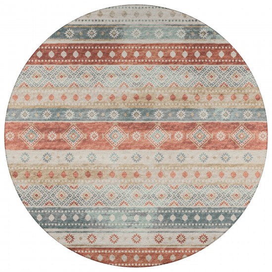 Indoor/Outdoor Sedona SN12 Canyon Washable 4' x 4' Round Rug