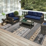 Indoor/Outdoor Sedona SN12 Midnight Washable 8' x 10' Rug