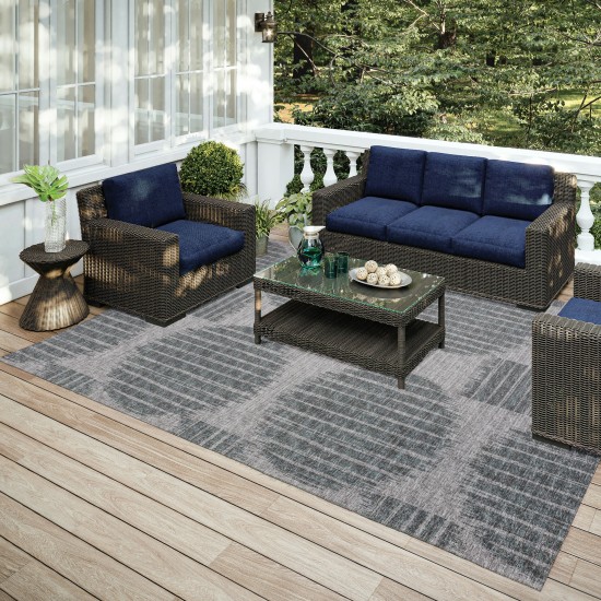 Indoor/Outdoor Sedona SN13 Pewter Washable 10' x 14' Rug