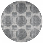 Indoor/Outdoor Sedona SN13 Pewter Washable 10' x 10' Round Rug